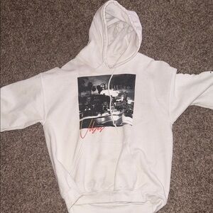 White Graphic Hoodie